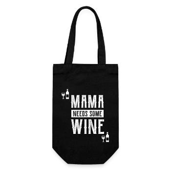 Mama Needs Some Wine - Mother's Day Funny Gift - Gift Bag for Bottles - black - Front