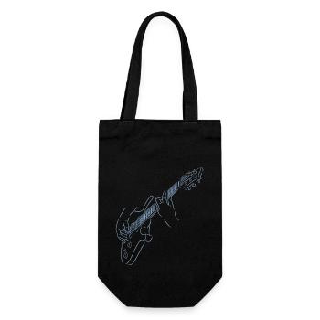 Rainbow colorful guitarist. Electric guitar. - Gift Bag for Bottles - black - Front