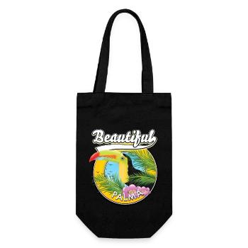 Magnifique logo de voyage Palma Toucan - Sac à bouteille - noir - Devant