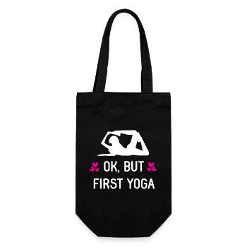 Ok, But First Yoga - Gift Bag for Bottles - black - Front