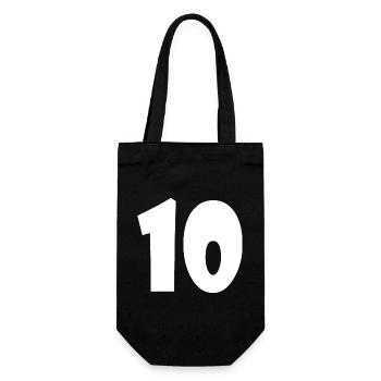 10 - Geschenkbeutel für Flaschen - Schwarz - Vorne