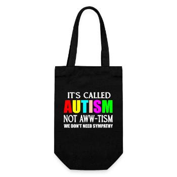 Zitat von Autismus - Geschenkbeutel für Flaschen - Schwarz - Vorne