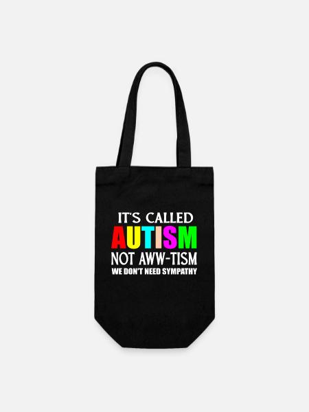 Zitat von Autismus - Geschenkbeutel für Flaschen - Schwarz