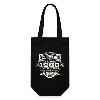 35e anniversaire Juin Millésime 1988 Bouclier Original - Sac à bouteille - noir - Devant