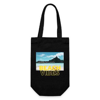 Beach 9 - Geschenkbeutel für Flaschen - Schwarz - Vorne