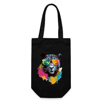 Nilai der Panther - Geschenkbeutel für Flaschen - Schwarz - Vorne