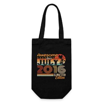 Juli 2016 Juli Geburtstagsgeschenk Juli 2016 - Geschenkbeutel für Flaschen - Schwarz - Vorne