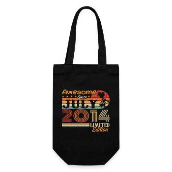 Juli 2014 Juli Geburtstagsgeschenk Juli 2014 - Geschenkbeutel für Flaschen - Schwarz - Vorne