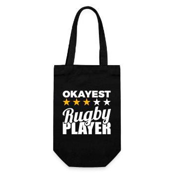 Funny rugby player - Gift Bag for Bottles - black - Front