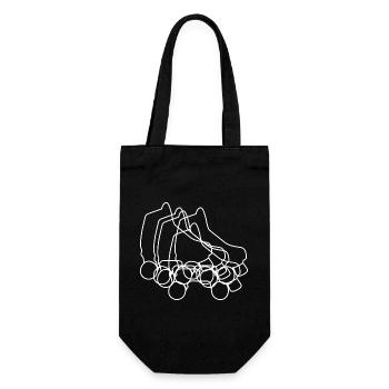 Roller Skates Drawing - Gift Bag for Bottles - black - Front
