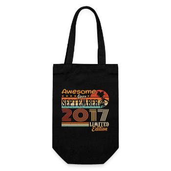 2017 September Vintage Birthday Gift 2017 - Gift Bag for Bottles - black - Front