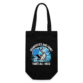 Aquarium Aquarists Fish Ornamental fish Aquaristics - Gift Bag for Bottles - black - Front