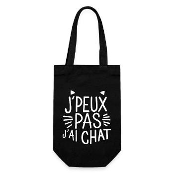 J'peux pas j'ai chat - Sac à bouteille - noir - Devant