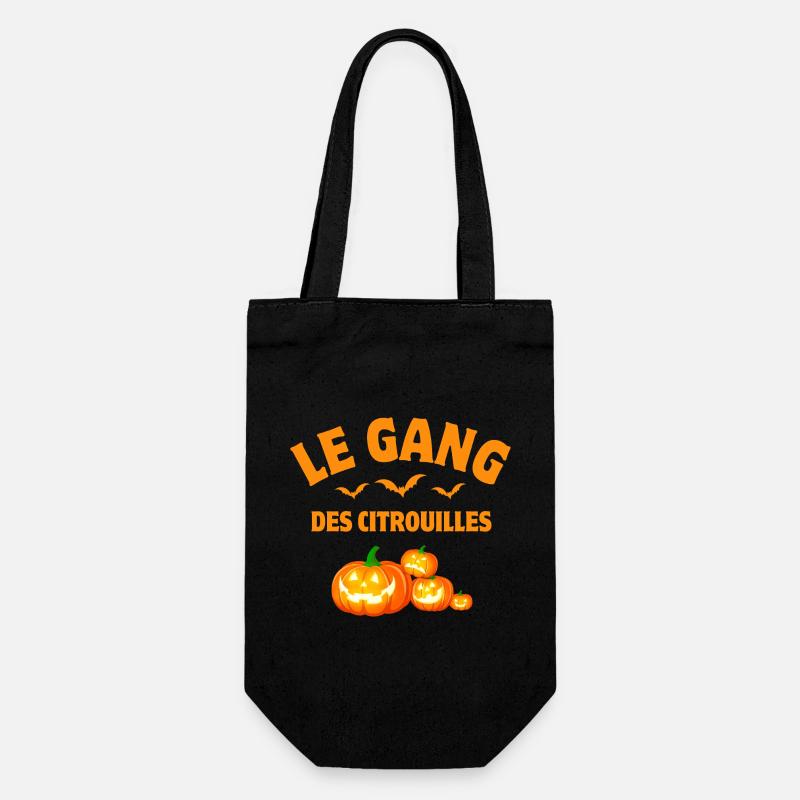 halloween, citrouille, citrouilles - Sac à bouteille - noir