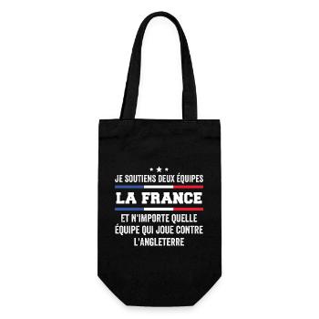 Je Soutiens Deux Équipes la France ... - Sac à bouteille - noir - Devant