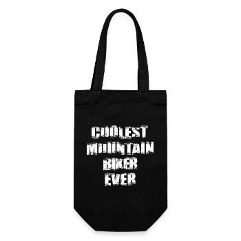 Der coolste Mountainbiker aller Zeiten - Geschenkbeutel für Flaschen - Schwarz - Vorne