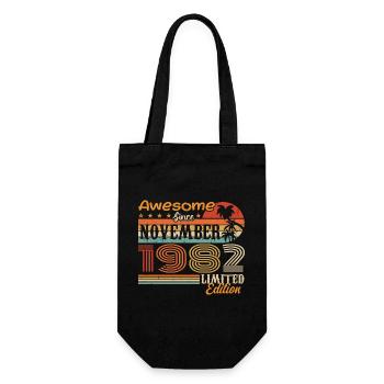 A legend was born in November 1982 - 1982 - Gift Bag for Bottles - black - Front