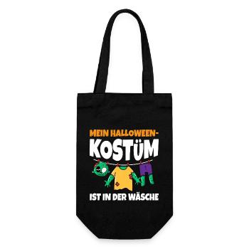 Mein Halloween Kostüm Ist In Der Wäsche Zombie - Geschenkbeutel für Flaschen - Schwarz - Vorne