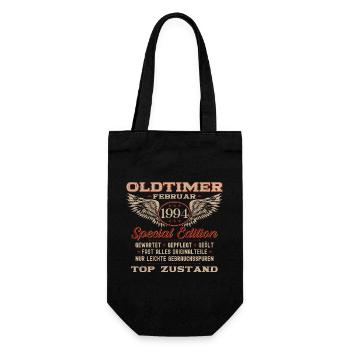 30. Geburtstag Oldtimer Februar Jahrgang 1994 - Geschenkbeutel für Flaschen - Schwarz - Vorne