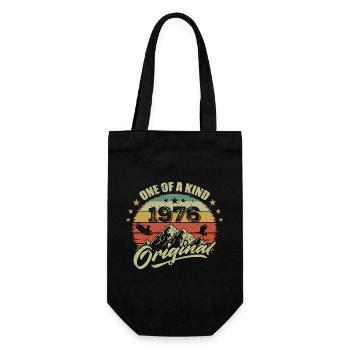 1976 Jahrgang Geburtstag 1976 Retro Jahrgang 1976 - Geschenkbeutel für Flaschen - Schwarz - Vorne