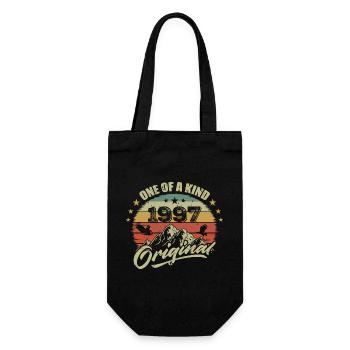 1997 Geburtstag Jahrgang 1997 Retro geboren 1997 - Geschenkbeutel für Flaschen - Schwarz - Vorne