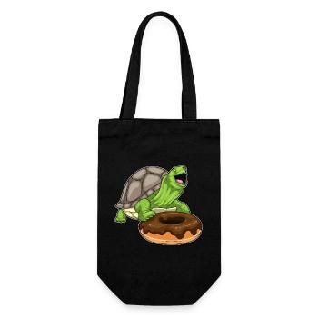 Turtle Donut - Gift Bag for Bottles - black - Front