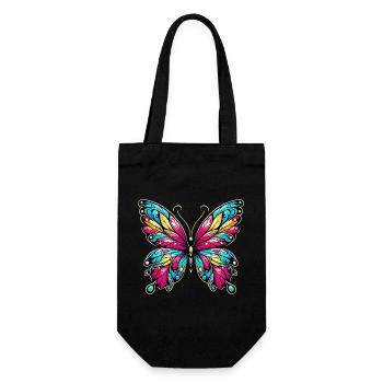 Schmetterling - Geschenkbeutel für Flaschen - Schwarz - Vorne
