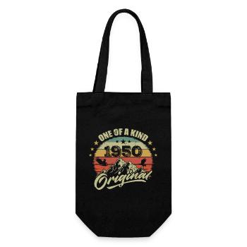 1950 Vintage Anniversary 1950 Retro Born in 1950 - Gift Bag for Bottles - black - Front