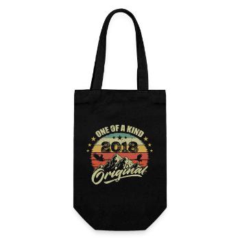2018 Anniversaire vintage 2018 rétro né en 2018 - Sac à bouteille - noir - Devant