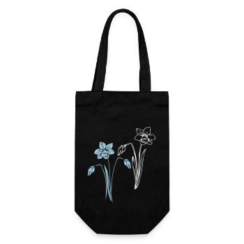 Daffodils - Gift Bag for Bottles - black - Front