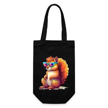 Pixulo the Squirrel - Gift Bag for Bottles - black - Front