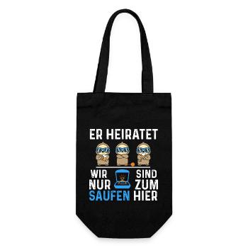 Il va se marier, on est juste là pour boire - Sac à bouteille - noir - Devant