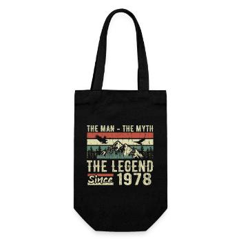 Retro 1978 Vintage - 1978 Birthday Gift - Gift Bag for Bottles - black - Front
