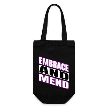 awesome providing support happy funny quote - Gift Bag for Bottles - black - Front