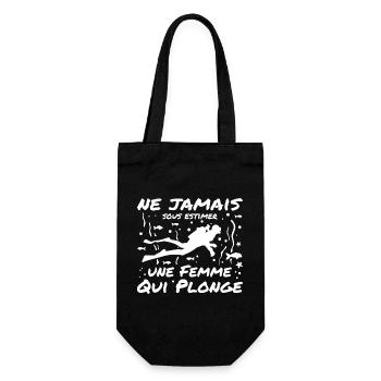 Ne Jamais Sous Estimer Une Femme Qui Plonge - Sac à bouteille - noir - Devant