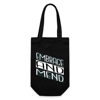healing power emotional well-being statement - Gift Bag for Bottles - black - Front