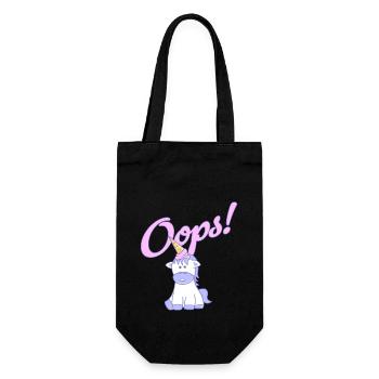 Unicorn Oops! - Gift Bag for Bottles - black - Front