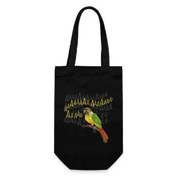 Molina Perruche Perroquet Perruche Oiseau Perruche - Sac à bouteille - noir - Devant