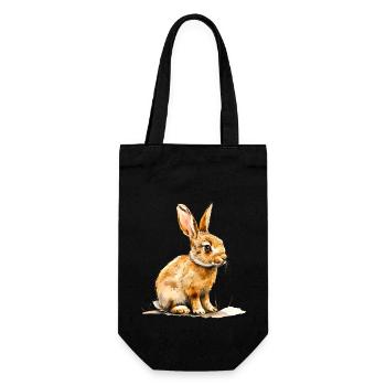 Hare or rabbit? - Gift Bag for Bottles - black - Front