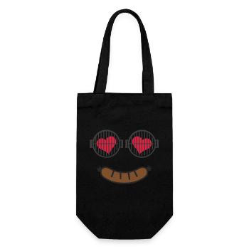 Grilling Grillmaster Grilling BBQ Sausage Charcoal - Gift Bag for Bottles - black - Front