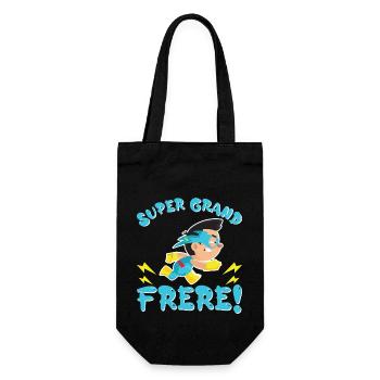 Super Grand Frère - Cadeau Annonce Grossesse - Sac à bouteille - noir - Devant