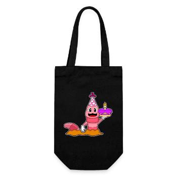 Gâteau d’anniversaire Worm - Sac à bouteille - noir - Devant