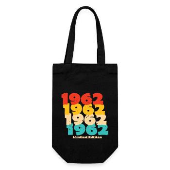 1962: Limited Edition - 62nd Anniversary - Gift Bag for Bottles - black - Front
