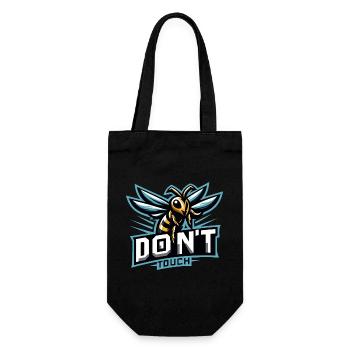 Gaming Logo Aggressive Bee Don't Touch - Gift Bag for Bottles - black - Front