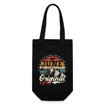 Juni 1971 Geburtstag Juni 1971 Geschenk Juni 1971 - Geschenkbeutel für Flaschen - Schwarz - Vorne