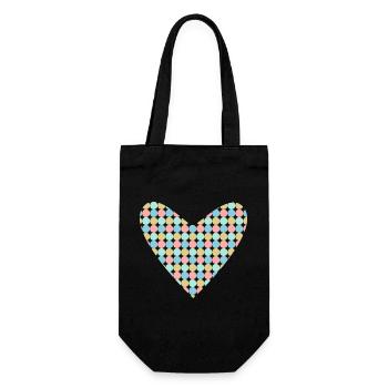 HEART. HEARTS. HEART. FATHER'S DAY. VALENTINE'S DAY - Gift Bag for Bottles - black - Front