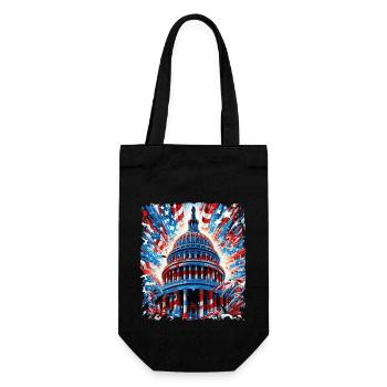 Alles Gute zum 4. Juli Patriot Geschenk USA Amerikanische Flagge - Geschenkbeutel für Flaschen - Schwarz - Vorne