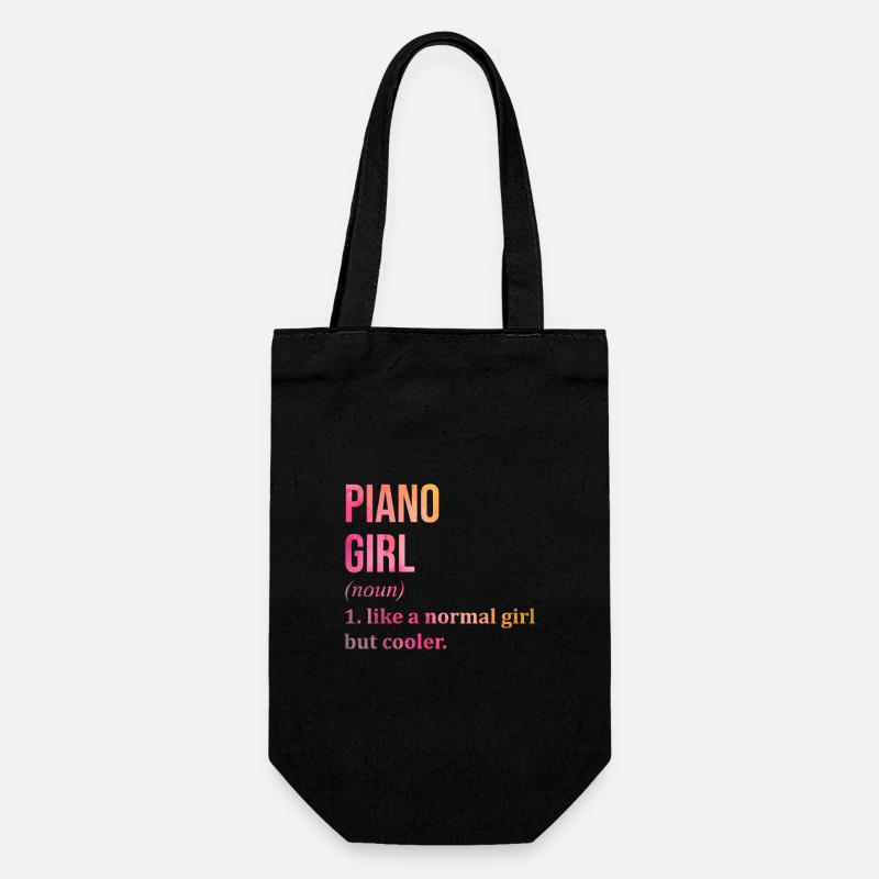 Klavier - Geschenkbeutel für Flaschen - Schwarz