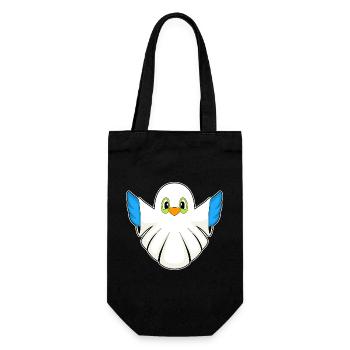 Bird Halloween Ghost - Gift Bag for Bottles - black - Front