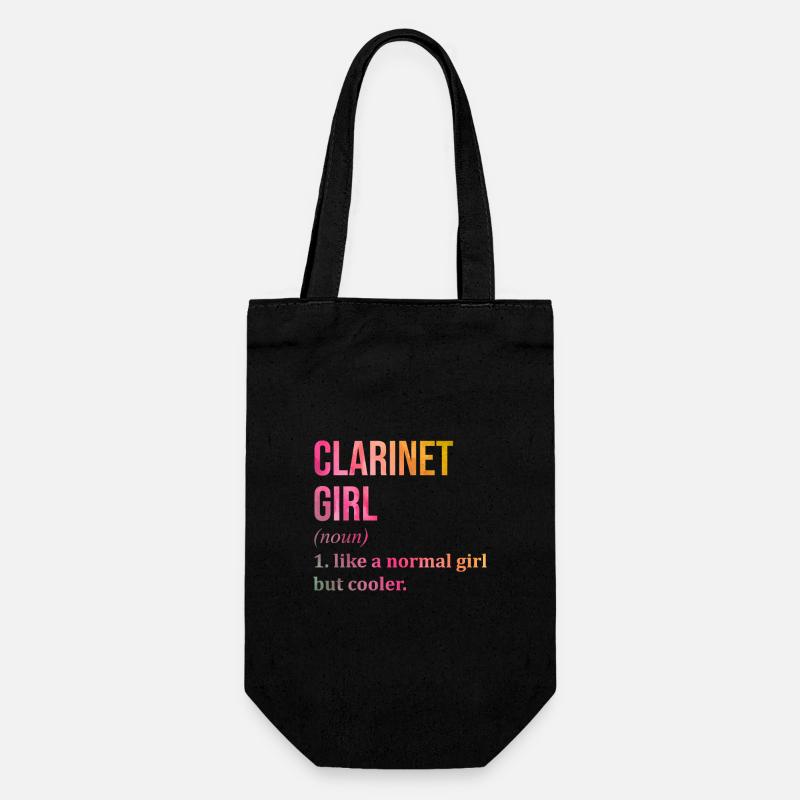 Klarinette - Geschenkbeutel für Flaschen - Schwarz
